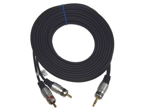 Kabel Jack3,5st-2RCA Digital  5,0m złote - 2